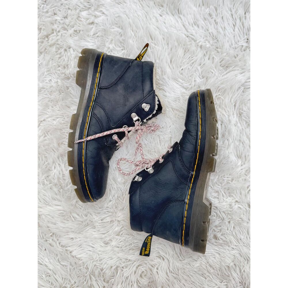 Dr Martens Bonny W Boots Womens 10 Black Fleece Lined Lug Sole Hiking